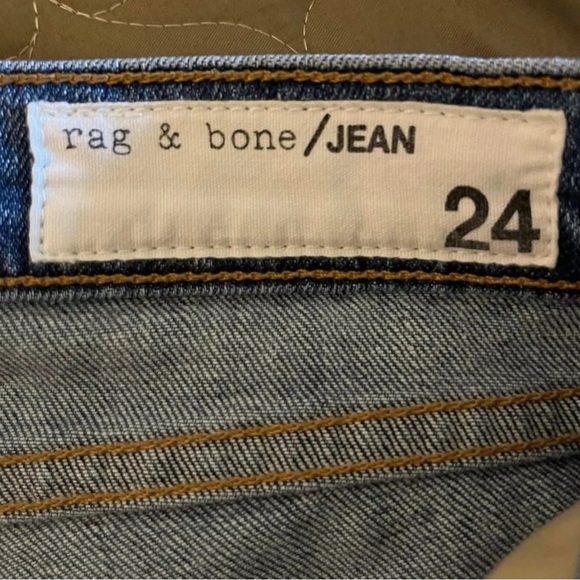 Rag & Bone Women’s 24 Dre Low Rise Slim Boyfriend Distressed Jeans - Picture 6 of 10